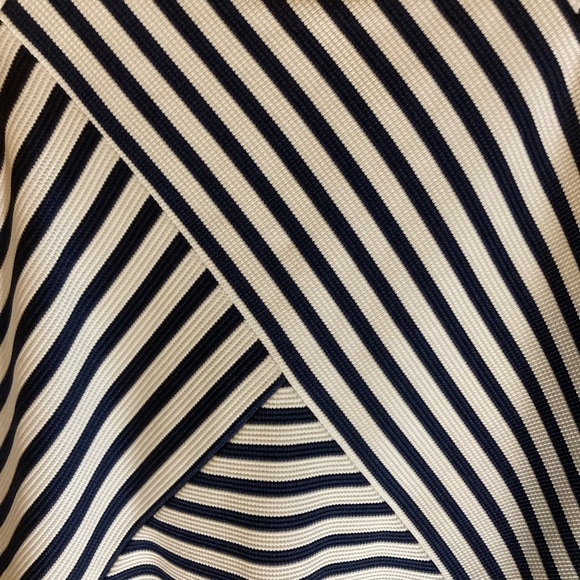 Girls Nordstrom Zunie Navy Blue and White Striped Dress Size 12 Classic - Picture 5 of 12